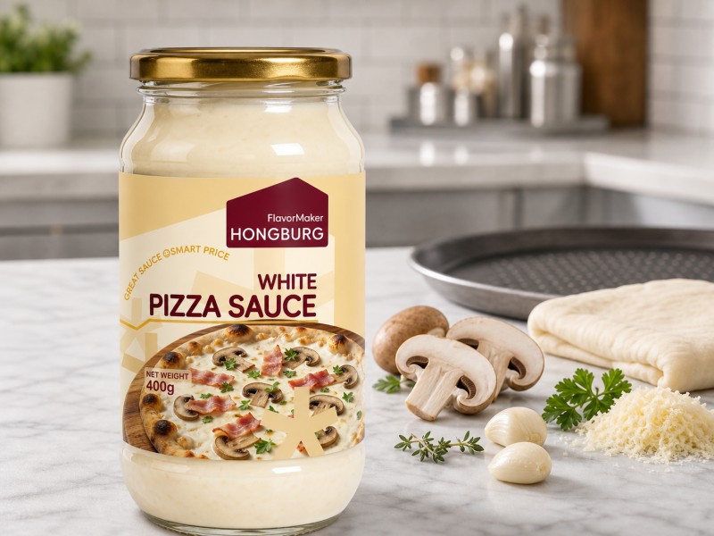 Pürüzsüz Kremalı Beyaz Pizza Sosu